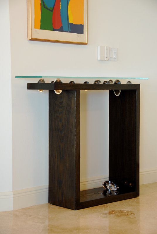 Custom Hallway Table Axiom Glass